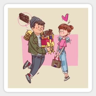 chocolate gift couple lover Magnet